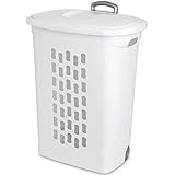 Hamper Laundry Wheeled White (Pack of 3)