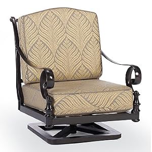 Marseilles Swivel Outdoor Lounge Chair with Cushions - Wheat - Frontgate, Patio Furniture