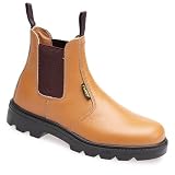 Capps LH830 Antistatic Sole Tan Leather Safety Dealer Boot With Pull On Loops and Steel Toe Caps