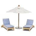Lundby 60.9025.00 - Stockholm: Liege und Sonnenschirm II (Puppenhausm�bel)