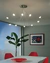 Gro&szlig;e Design Halogen-Krone 10-flammig Edelstahl