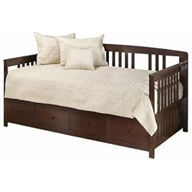 Mission style Platform Daybed With Storage, 4-DRAWER, CHESTNUT by Home Decorators Collection