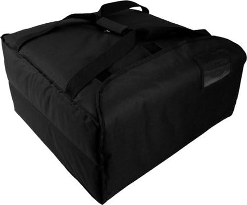 20" Black Fabric Pizza Delivery Bag, Holds (4-5) 20" Pizzas, Side Loading, Case Qty (1)