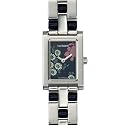Cacharel - Montre Femme Acier - CN5515XY7 - Quartz Analogique - Rectangle - Bracelet acier et Résine Bleue nuit