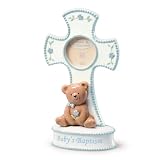 Porcelain 8 Cross Photo Frame for Baby's Baptism... by Russ Berrie