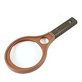 uxcell　クリア　光学レンズ　90mm径　ジュエリー拡大鏡　5倍　10倍　拡大鏡コンパス