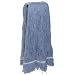Zephyr Blendup Blue Blended Natural and Synthetic Fibers Cut End Wet Mop Head with Fantail (Pack of 12)