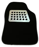 Type VR Universal Black Carpet Mat Set in Silver Binding with Sport Metal Heel Pad