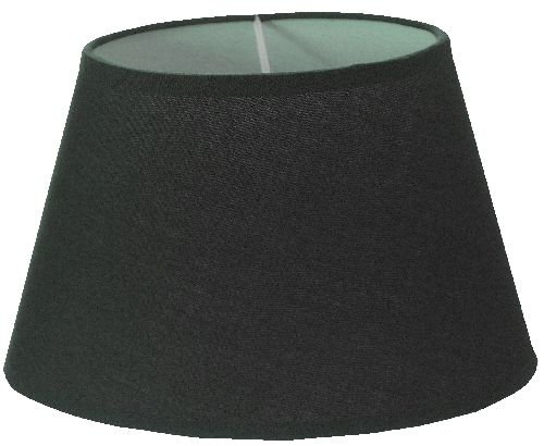 Oriva 38-22-80 Lampenschirm, oval, Baumwolle, 22 x 22 x 14 cm, Clip, schwarz