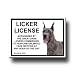 Great Dane Licker License Fridge Magnet No 1