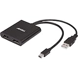 Accell K088B-005B Mini DisplayPort 1.2 to 2 DisplayPort Multi-Display MST Hub - Designed for Surface - Licensed
