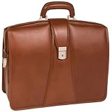 McKlein Harrison Full Grain Oil Tanned Leather Partners Laptop Brief - Brown