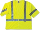 Class 3 Safety Vest Zipper Lime