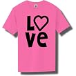 LOVE Short Sleeve Bright Neon T-Shirt - Available in 5 bright colors