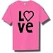 LOVE Short Sleeve Bright Neon T-Shirt - Available in 5 bright colors