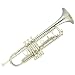 Cecilio 2Series Nickel Plated w/ Monel Valves B Flat Trumpet w/ Hard Shell Carrying Case and Accessories