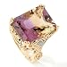  : 14K GOLD AMETRINE DIAMOND RING