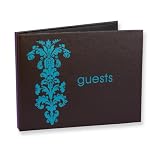 Brown & Turquoise Vintage Bouquet Guest Book