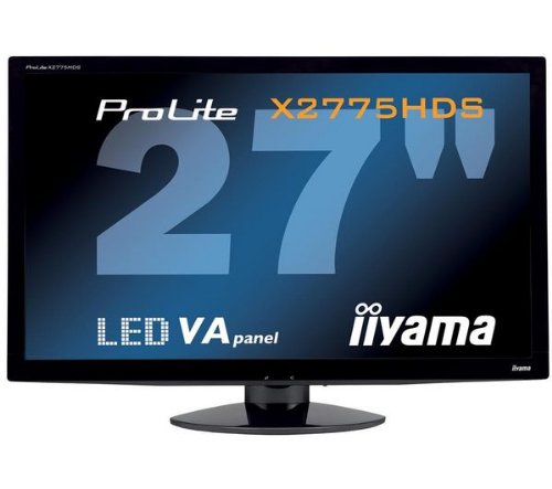 IIYAMA ProLite X2775HDS-1 27 Full HD LED Monitor + CG-281HQ HDMi female / DVI-D male Connector - gold-plated plugs + HDMI male-HMDI male Cable - 2m (MC380-2M)