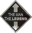 Mens "The Man, The Legend" Sexual Metal Belt Buckle
