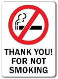 Thank You For Not Smoking Sign with Graphic - 10