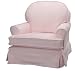 Harmony Kids Round Back Glider, Pink Chenille