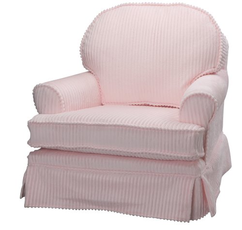 Harmony Kids Round Back Glider, Pink Chenille