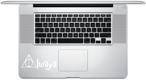 Harry Potter Deathly Hallows "Always" Macbook Trackpad Keyboard Decal Sticker-White