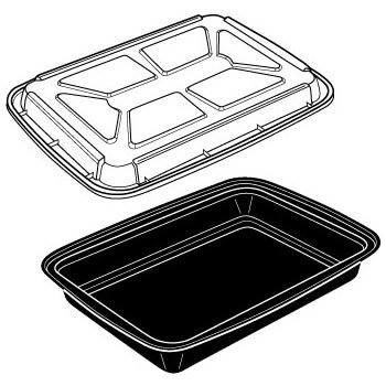 Newspring 58 Oz Black Rectangular Container Versatainer (Nc-989-b)