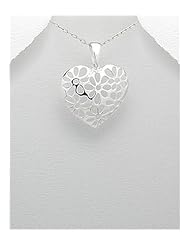 Heart Pendant Necklace In 92.5 Sterling Silver