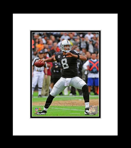 Oakland Raiders Jason Campbell 2011 Passing Action Framed Picture 8x10