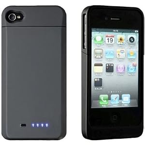 uNu Power DX-1700B 1700mAh External Battery Case for iPhone 4 Bonus Pack - Matte Black