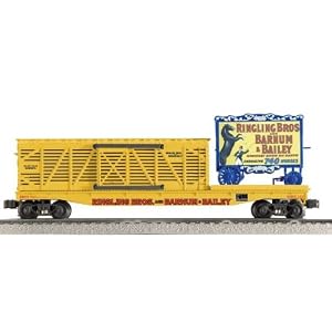 K-Line by Lionel O Combo Flat and Stock Car with Circus Wagon Ringling Bros. – 622240