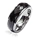 Bling Jewelry Mens Faceted Black Tungsten Spinner Ring 7mm [Jewelry]