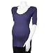 Michael Stars Maternity Elbow Sleeve V-Neck Henley Michael Stars Maternity Elbow Sleeve V-Neck Henley