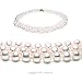 Jewelry : Triple Strand 16-18 Inch 7-8mm White Freshwater Cultured Pearl Necklace