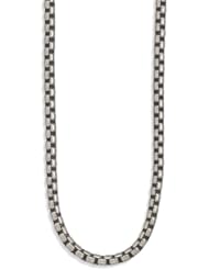 Sterling Silver 9 Inch Oxidized Extra Large Box Chain Bracelet - 5.0mm Wide