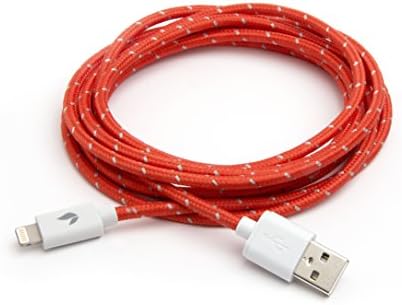 Extra Long High Durability Apple Lightning Charge &amp; Sync Cable - Apple MFi Certified - 2 Meter (Coral Color)