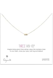 Dogeared 3 Wishes Gold Filled Chain Mixed Metal Stardust Bead Necklace