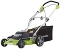 Greenworks 25022 20-Inch 12 Amp Electric Bag/Mulch/Side Discharge Lawn Mower With Single Level Height Adjust & High Rear Wheels