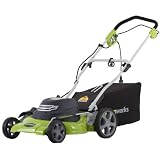 Greenworks 25022 20-Inch 12 Amp Electric Bag Mulch Side Discharge Lawn Mower With Single...