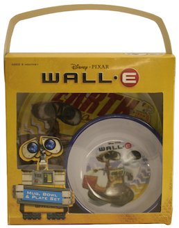 Childrens Toyshop  Toys : Disney Pixar WALL-E Children's Plate, Bowl & Cup Boxed Gift Set