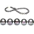 AugustinaJewelry Single Strand 18 Inch 10-11mm Black Freshwater Cultured Pearl Necklace
