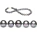 AugustinaJewelry Single Strand 18 Inch 10-11mm Black Freshwater Cultured Pearl Necklace