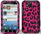 Pink Leopard Hard Snap On Case Cover Faceplate Protector for Motorola Defy  ....