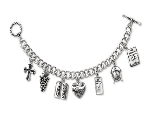 Sentimental Expressions(tm) Sterling Silver Answered Prayer 7.5 Inch Locket Charm Bracelet