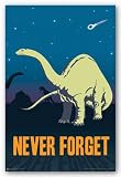 (24x36) Never Forget Dinosaur Art Print Poster