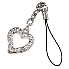 Hama Crystal Charm Handy-Schmuck Herzblatt