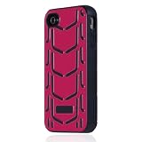 Incipio iPhone 4/4S Invert Rigid Soft Shell Case - 1 Pack - Retail Packaging - Magenta/Black