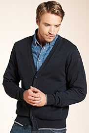 2 Longer Blue Harbour Pure Cotton Long Sleeve Cardigan